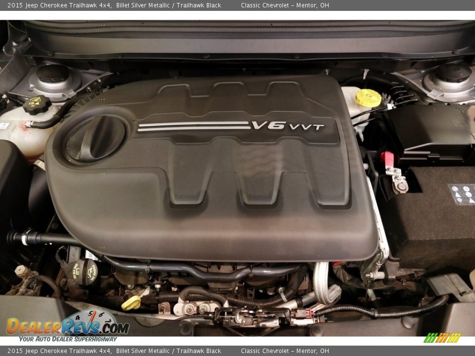 2015 Jeep Cherokee Trailhawk 4x4 Billet Silver Metallic / Trailhawk Black Photo #22