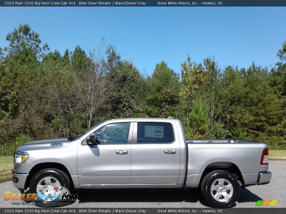 2020 Ram 1500 Big Horn Crew Cab 4x4 Billet Silver Metallic / Black/Diesel Gray Photo #1