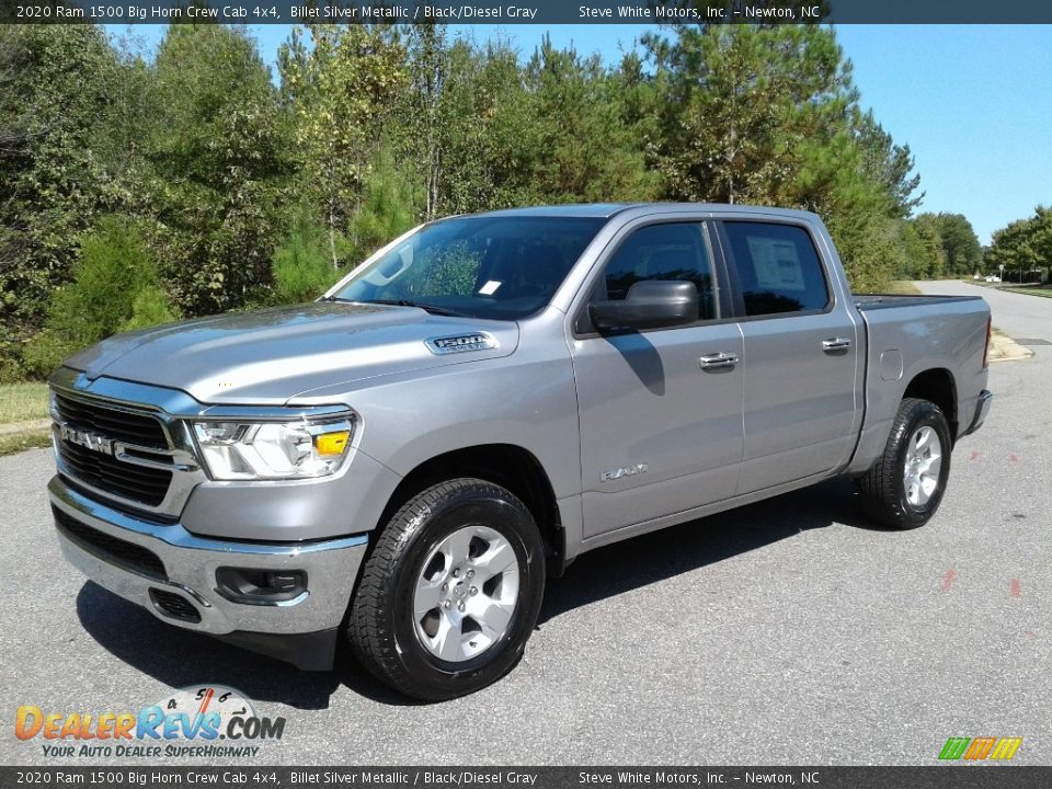2020 Ram 1500 Big Horn Crew Cab 4x4 Billet Silver Metallic / Black/Diesel Gray Photo #2