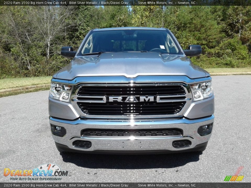 2020 Ram 1500 Big Horn Crew Cab 4x4 Billet Silver Metallic / Black/Diesel Gray Photo #3