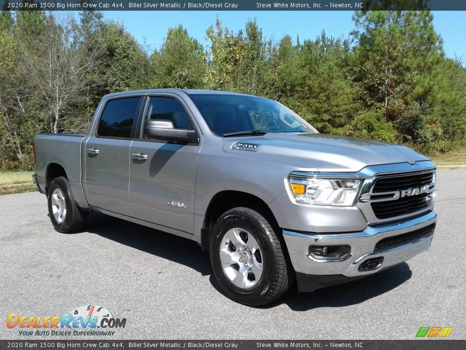 2020 Ram 1500 Big Horn Crew Cab 4x4 Billet Silver Metallic / Black/Diesel Gray Photo #4