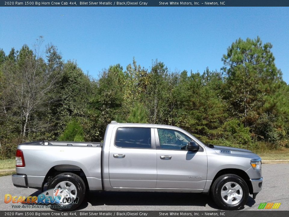 2020 Ram 1500 Big Horn Crew Cab 4x4 Billet Silver Metallic / Black/Diesel Gray Photo #5