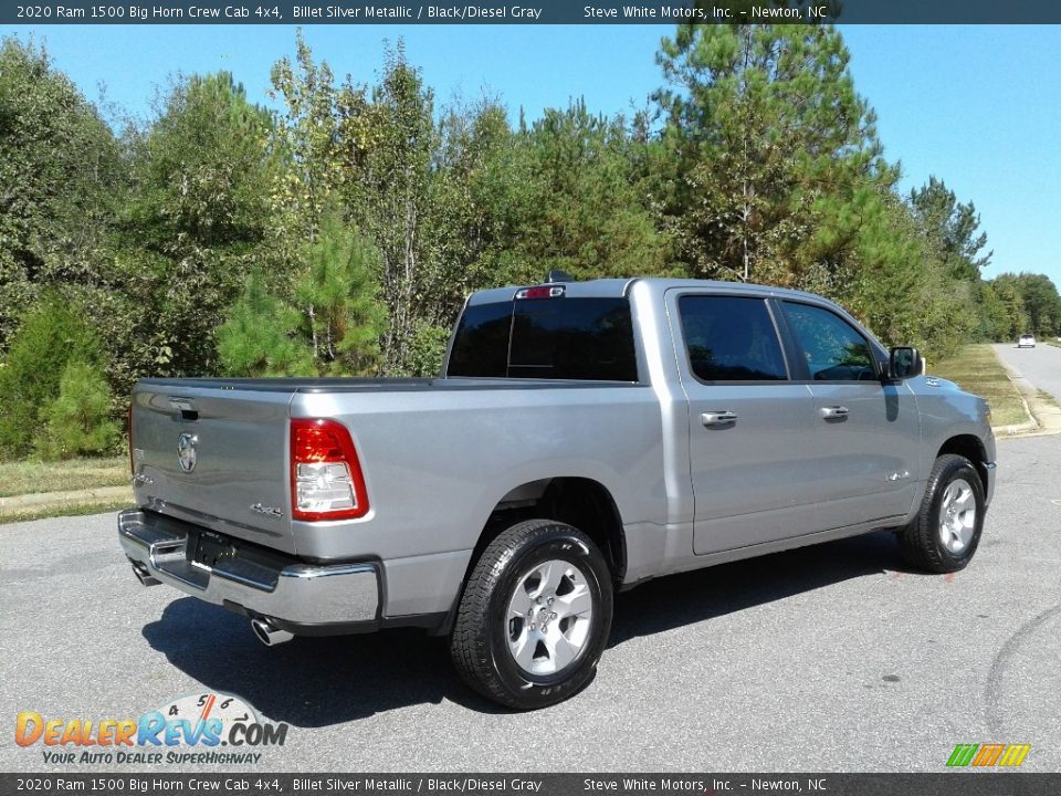 2020 Ram 1500 Big Horn Crew Cab 4x4 Billet Silver Metallic / Black/Diesel Gray Photo #6