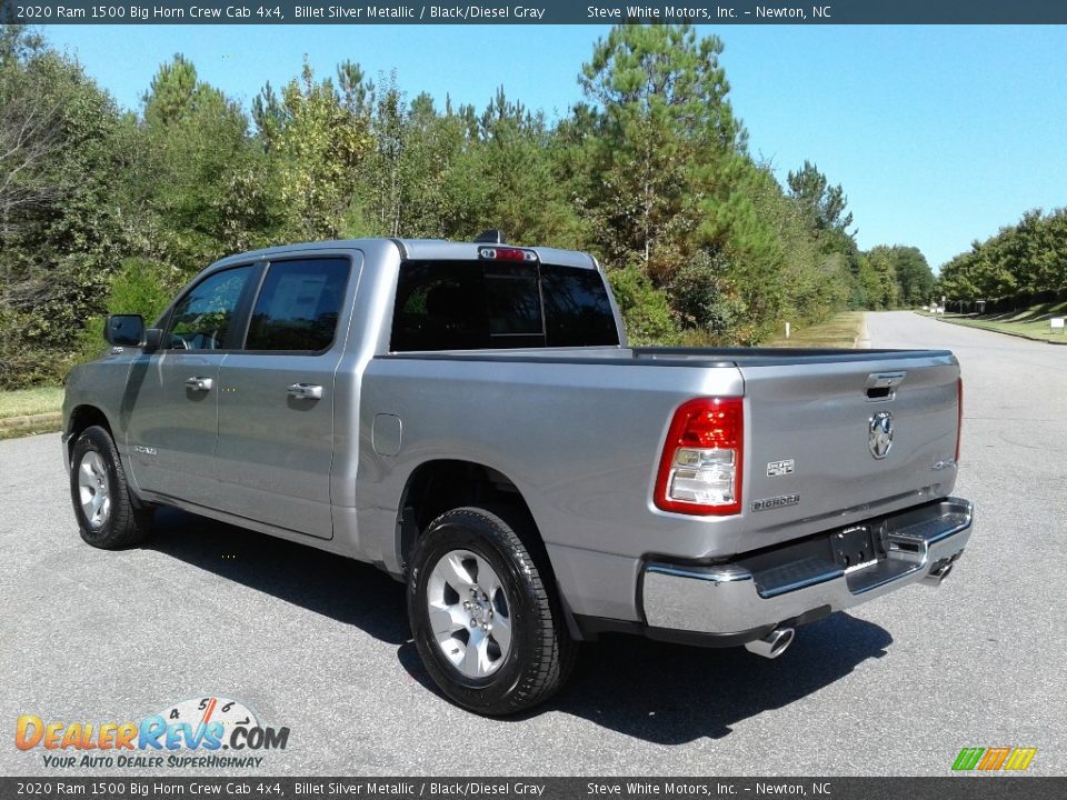 2020 Ram 1500 Big Horn Crew Cab 4x4 Billet Silver Metallic / Black/Diesel Gray Photo #8