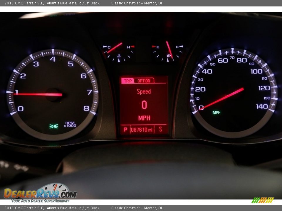 2013 GMC Terrain SLE Atlantis Blue Metallic / Jet Black Photo #8