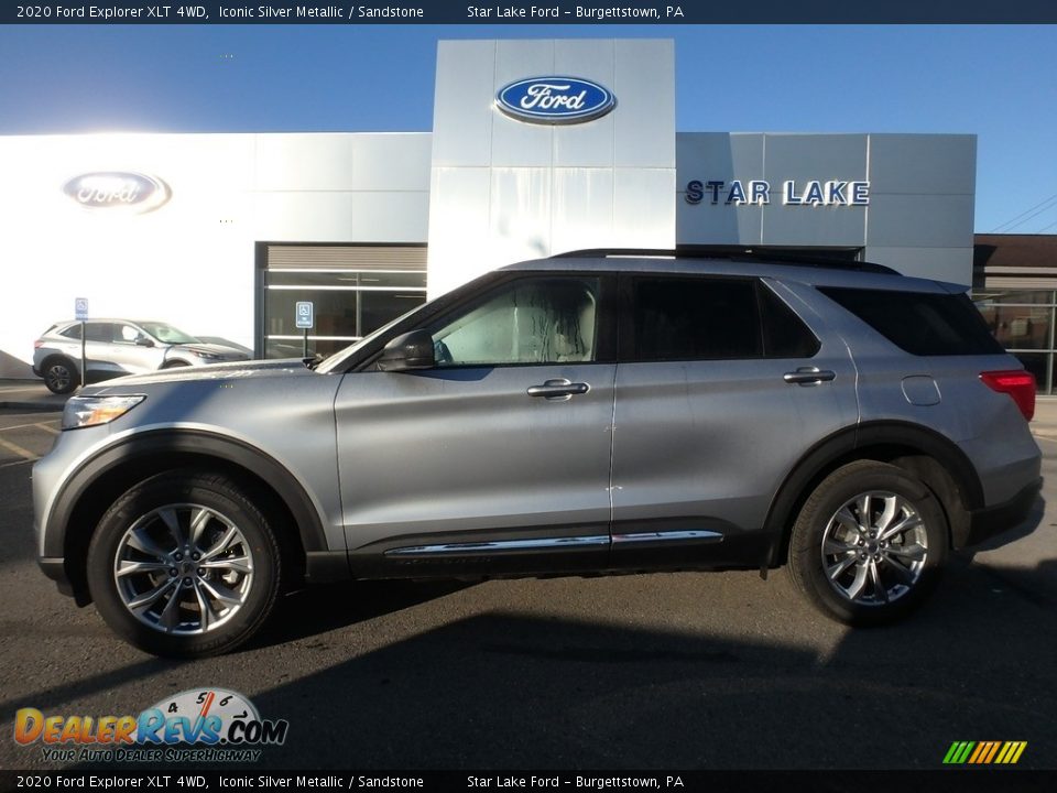 2020 Ford Explorer XLT 4WD Iconic Silver Metallic / Sandstone Photo #1