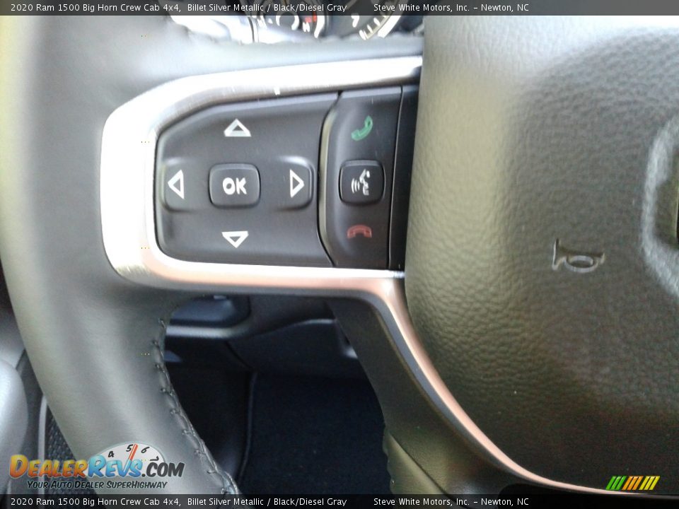2020 Ram 1500 Big Horn Crew Cab 4x4 Billet Silver Metallic / Black/Diesel Gray Photo #16
