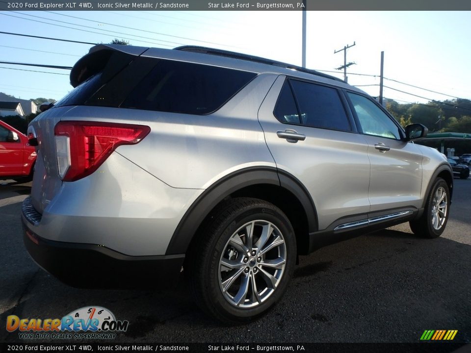 2020 Ford Explorer XLT 4WD Iconic Silver Metallic / Sandstone Photo #5