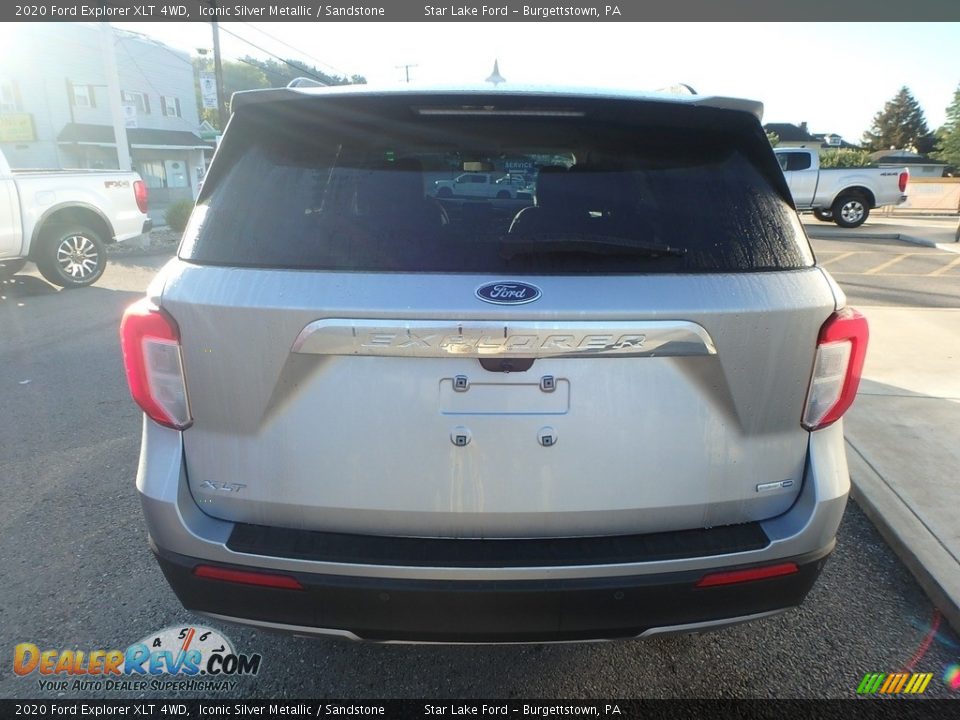2020 Ford Explorer XLT 4WD Iconic Silver Metallic / Sandstone Photo #6