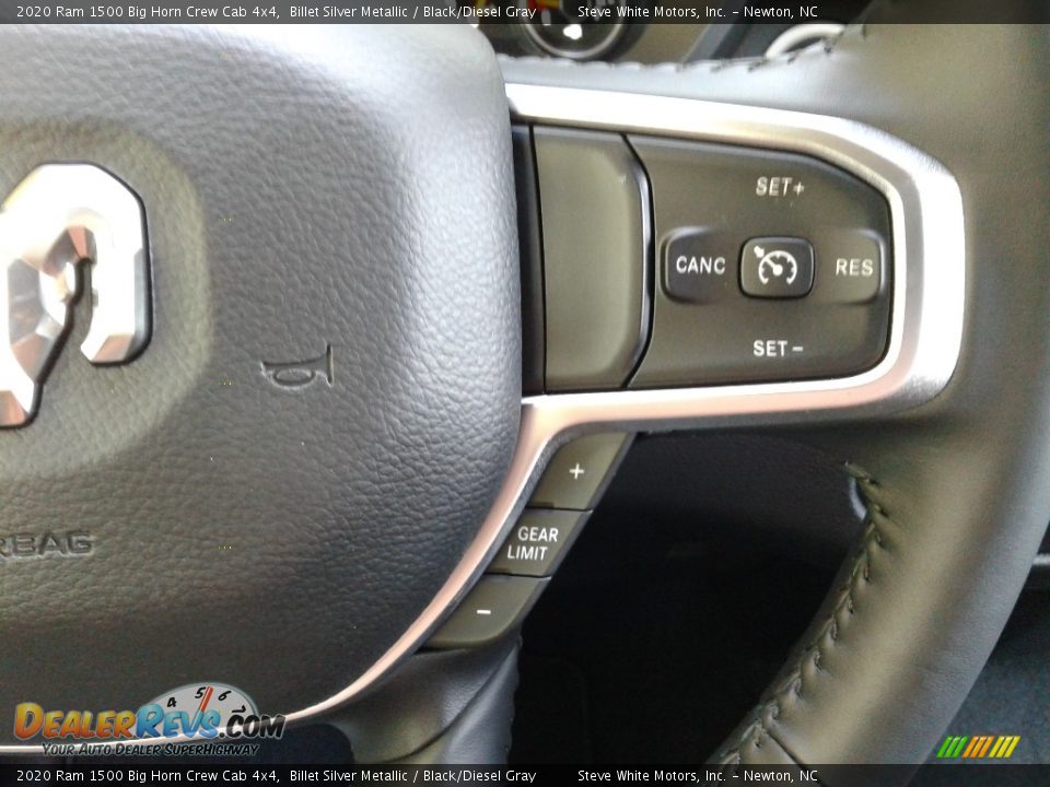 2020 Ram 1500 Big Horn Crew Cab 4x4 Billet Silver Metallic / Black/Diesel Gray Photo #17