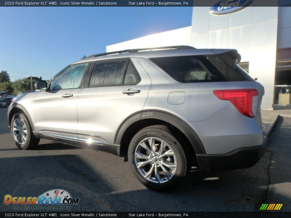 2020 Ford Explorer XLT 4WD Iconic Silver Metallic / Sandstone Photo #9