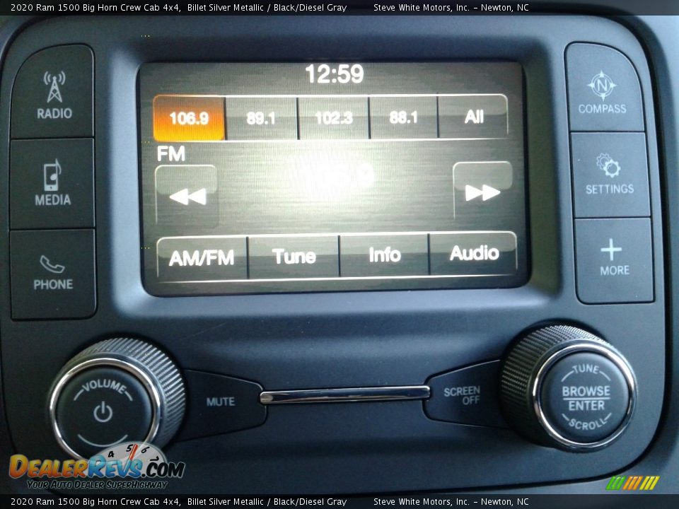 2020 Ram 1500 Big Horn Crew Cab 4x4 Billet Silver Metallic / Black/Diesel Gray Photo #20