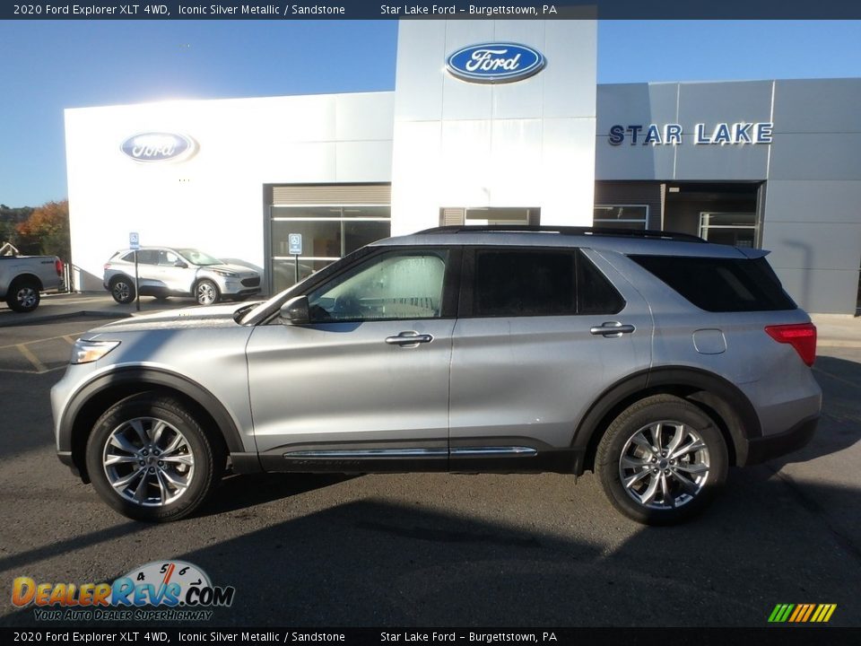 2020 Ford Explorer XLT 4WD Iconic Silver Metallic / Sandstone Photo #10