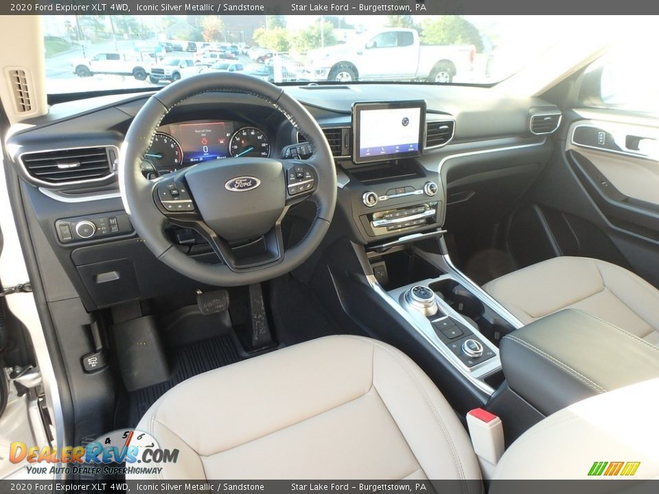 Sandstone Interior - 2020 Ford Explorer XLT 4WD Photo #16