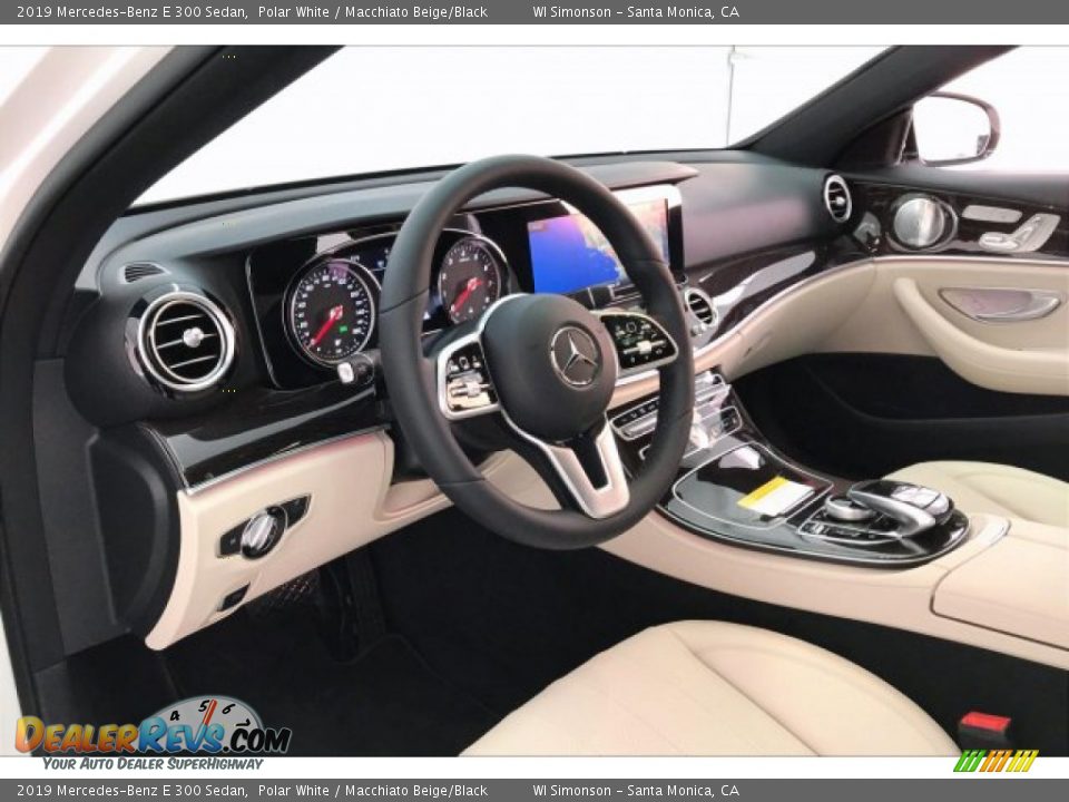 2019 Mercedes-Benz E 300 Sedan Polar White / Macchiato Beige/Black Photo #4