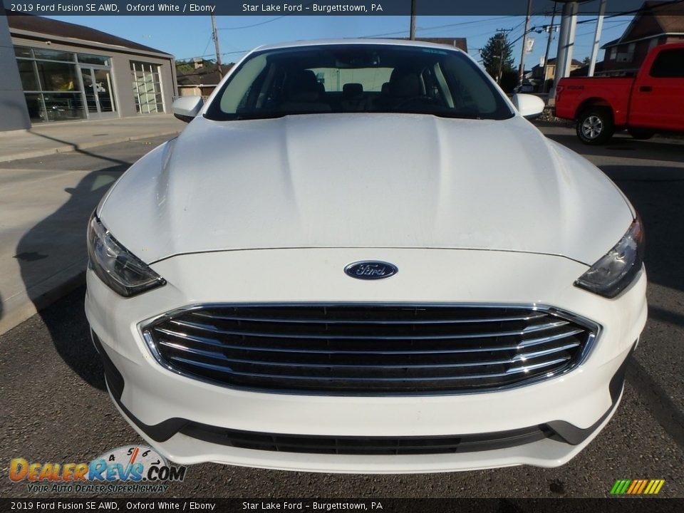 2019 Ford Fusion SE AWD Oxford White / Ebony Photo #2