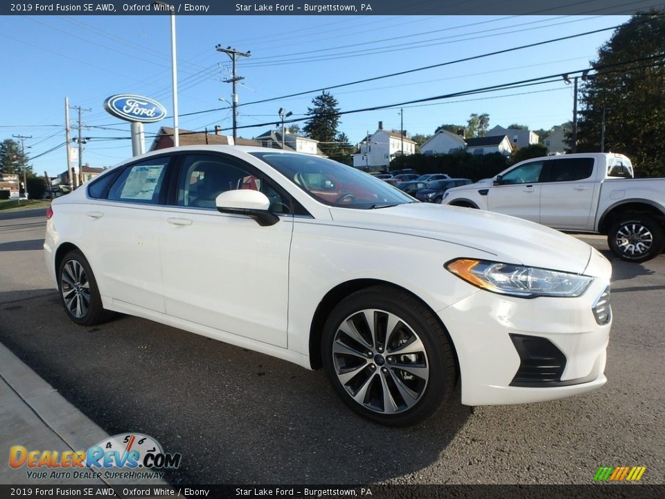 2019 Ford Fusion SE AWD Oxford White / Ebony Photo #3