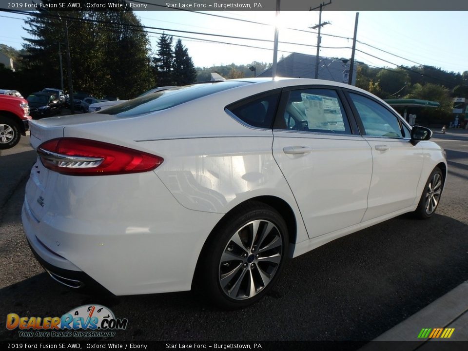 2019 Ford Fusion SE AWD Oxford White / Ebony Photo #5