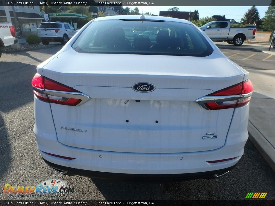 2019 Ford Fusion SE AWD Oxford White / Ebony Photo #7