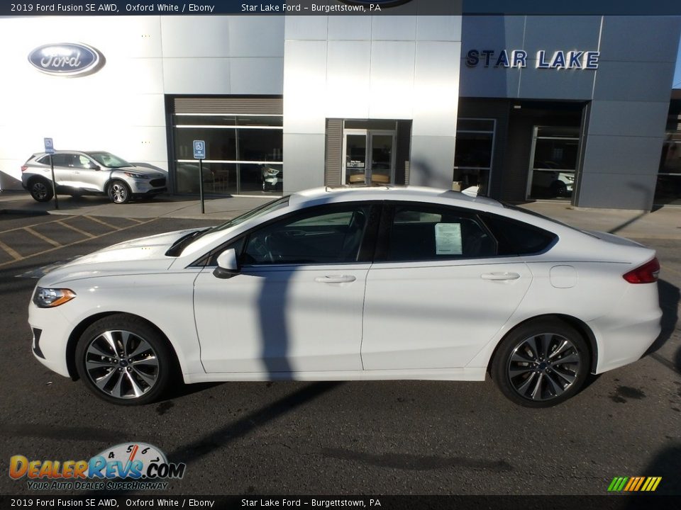 2019 Ford Fusion SE AWD Oxford White / Ebony Photo #9