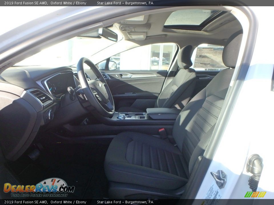 2019 Ford Fusion SE AWD Oxford White / Ebony Photo #13