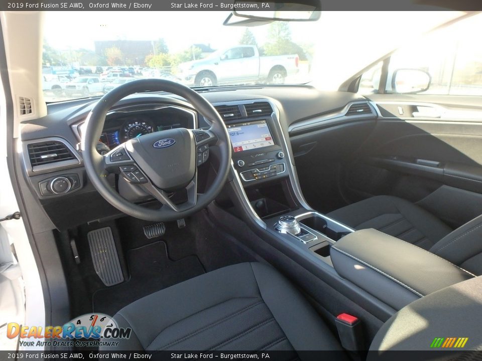 2019 Ford Fusion SE AWD Oxford White / Ebony Photo #15