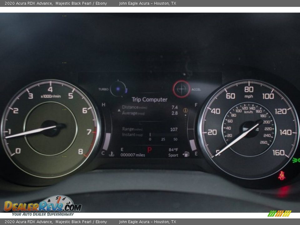 2020 Acura RDX Advance Majestic Black Pearl / Ebony Photo #36