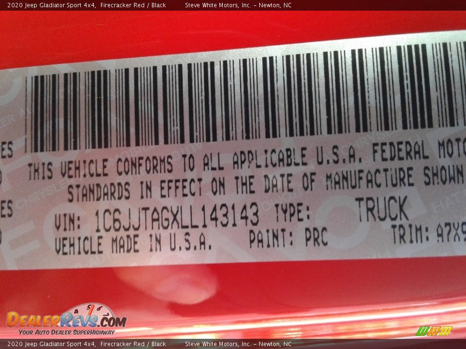 2020 Jeep Gladiator Sport 4x4 Firecracker Red / Black Photo #31