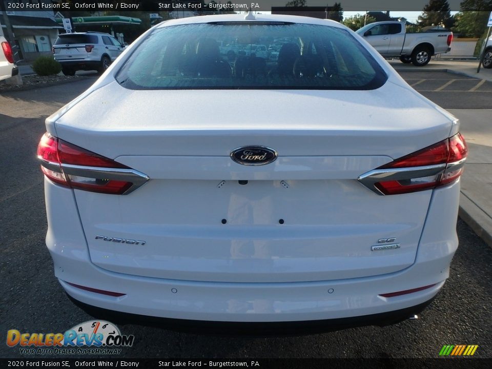 2020 Ford Fusion SE Oxford White / Ebony Photo #7
