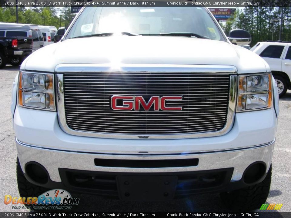 2009 GMC Sierra 2500HD Work Truck Crew Cab 4x4 Summit White / Dark Titanium Photo #3