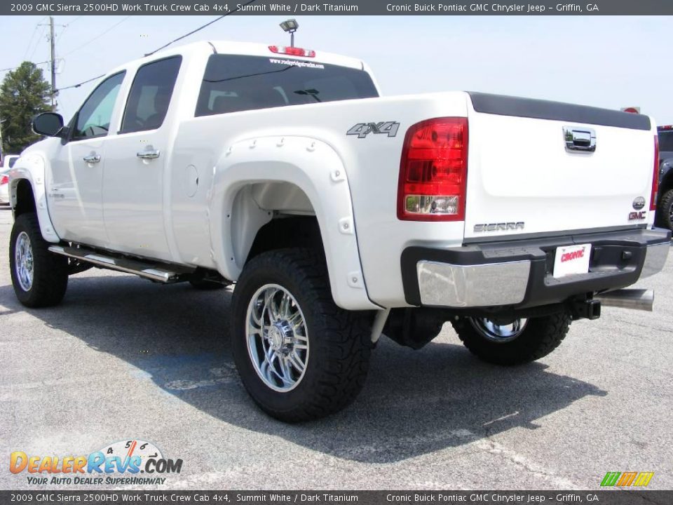 2009 GMC Sierra 2500HD Work Truck Crew Cab 4x4 Summit White / Dark Titanium Photo #6