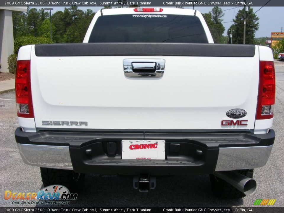 2009 GMC Sierra 2500HD Work Truck Crew Cab 4x4 Summit White / Dark Titanium Photo #7
