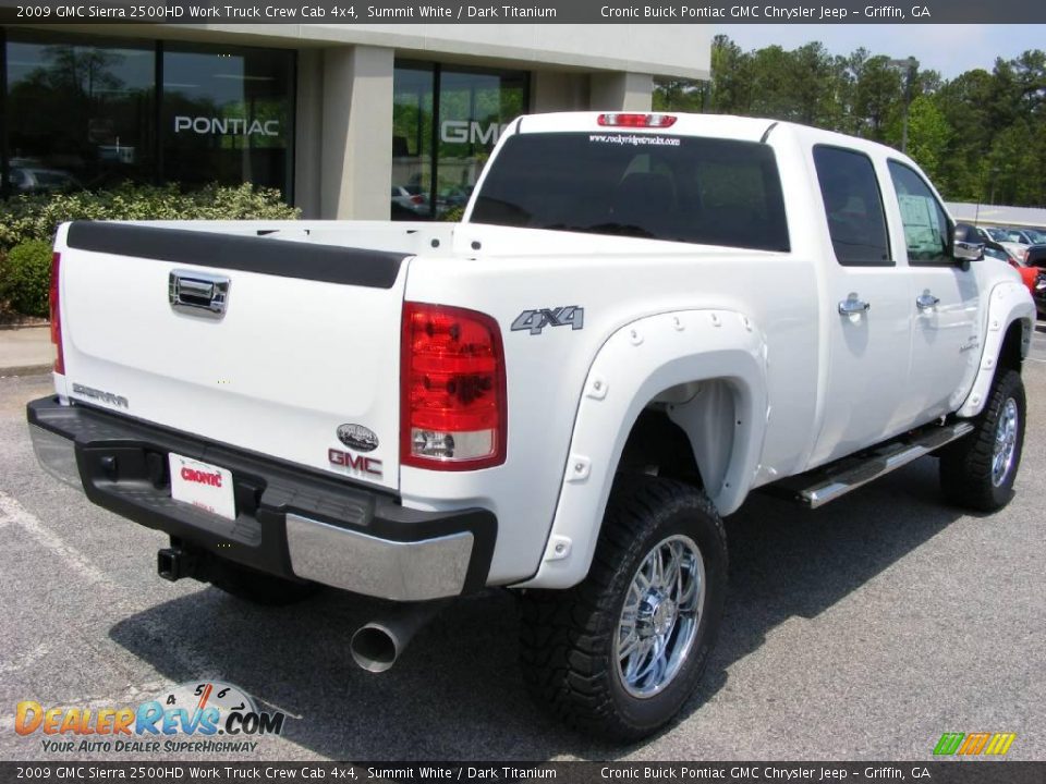 2009 GMC Sierra 2500HD Work Truck Crew Cab 4x4 Summit White / Dark Titanium Photo #8
