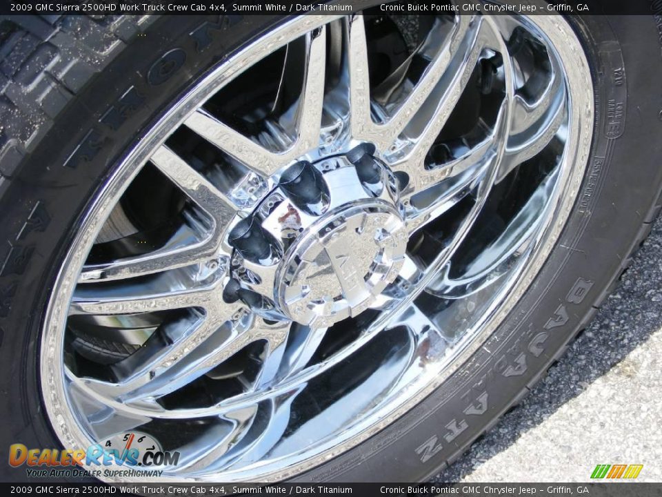 2009 GMC Sierra 2500HD Work Truck Crew Cab 4x4 Summit White / Dark Titanium Photo #9