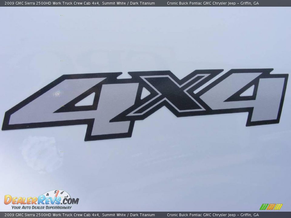 2009 GMC Sierra 2500HD Work Truck Crew Cab 4x4 Summit White / Dark Titanium Photo #14