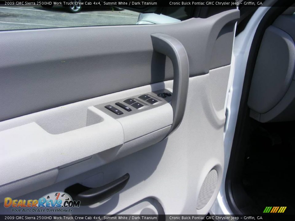 2009 GMC Sierra 2500HD Work Truck Crew Cab 4x4 Summit White / Dark Titanium Photo #18