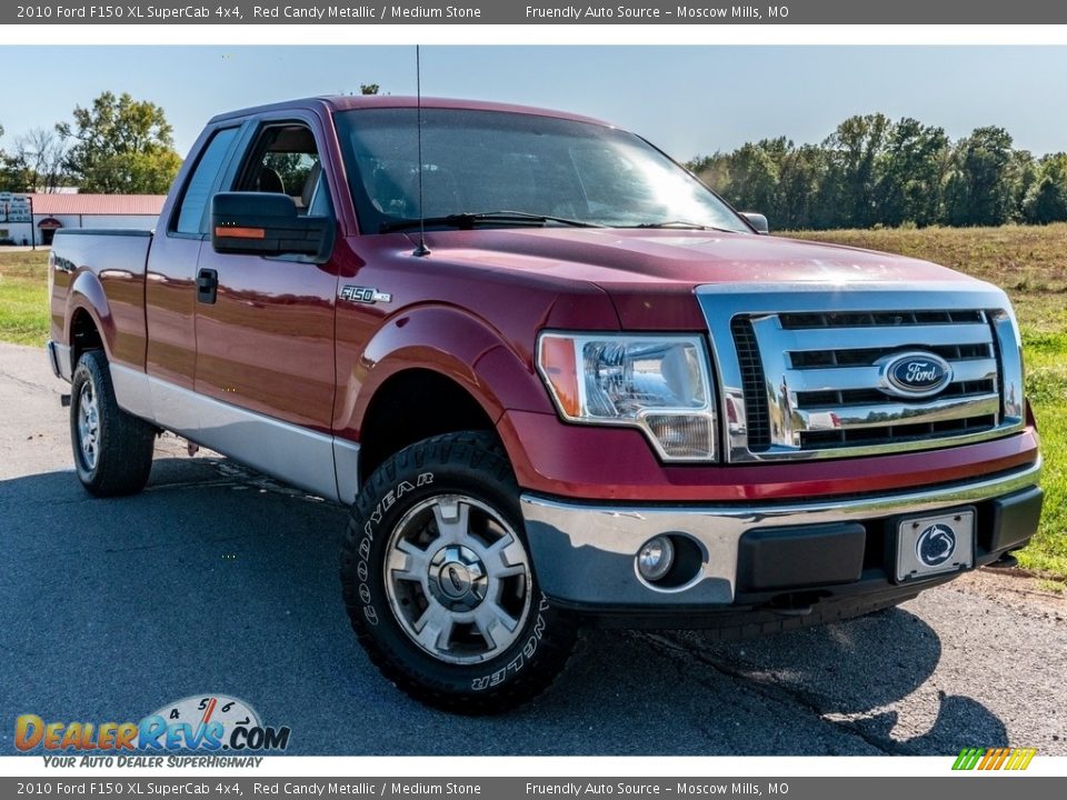 2010 Ford F150 XL SuperCab 4x4 Red Candy Metallic / Medium Stone Photo #1