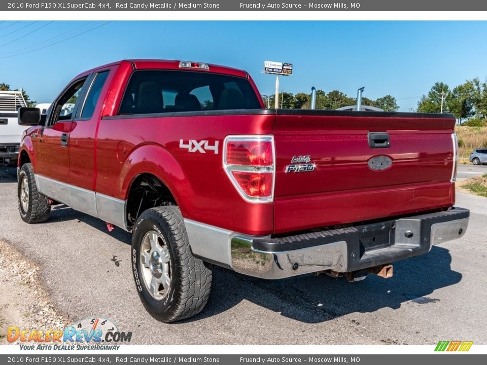 2010 Ford F150 XL SuperCab 4x4 Red Candy Metallic / Medium Stone Photo #6