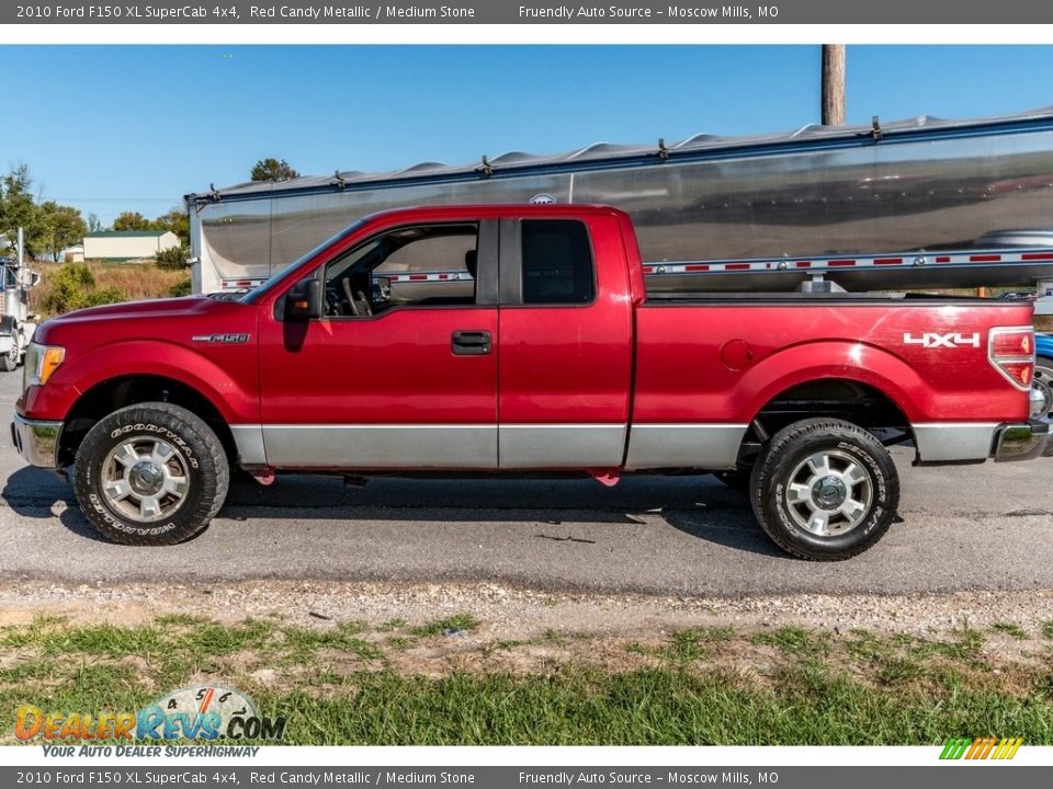 2010 Ford F150 XL SuperCab 4x4 Red Candy Metallic / Medium Stone Photo #7