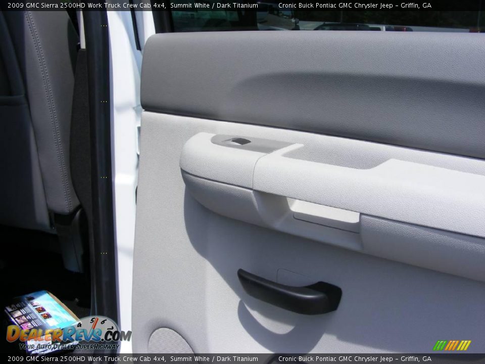 2009 GMC Sierra 2500HD Work Truck Crew Cab 4x4 Summit White / Dark Titanium Photo #22