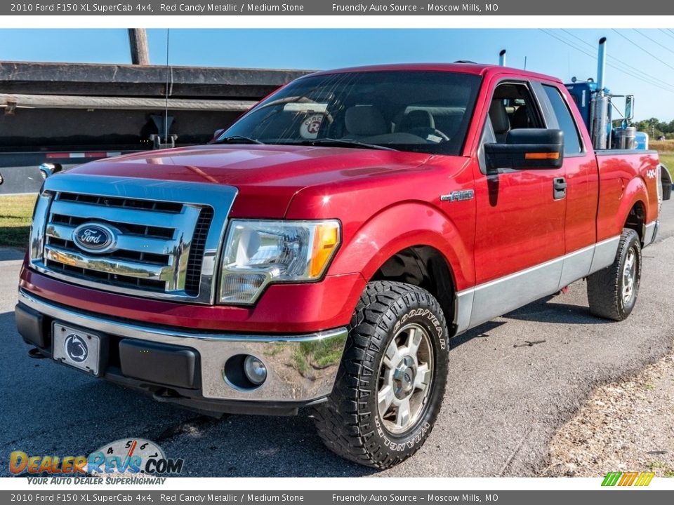 2010 Ford F150 XL SuperCab 4x4 Red Candy Metallic / Medium Stone Photo #8