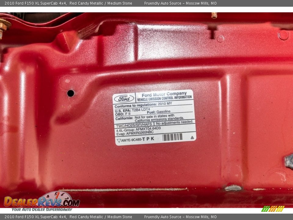 2010 Ford F150 XL SuperCab 4x4 Red Candy Metallic / Medium Stone Photo #17