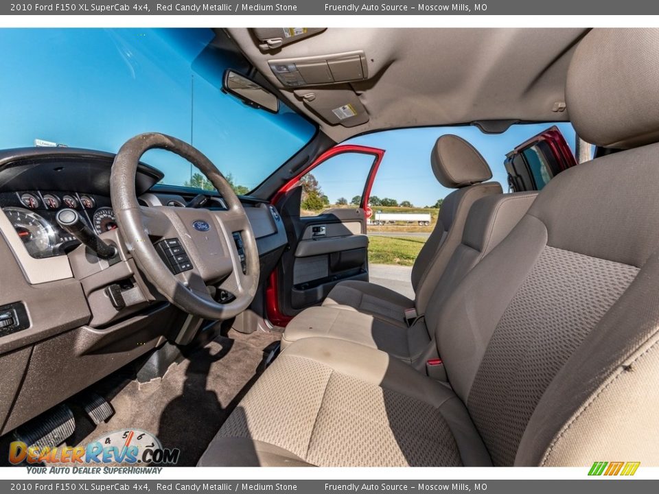 2010 Ford F150 XL SuperCab 4x4 Red Candy Metallic / Medium Stone Photo #19