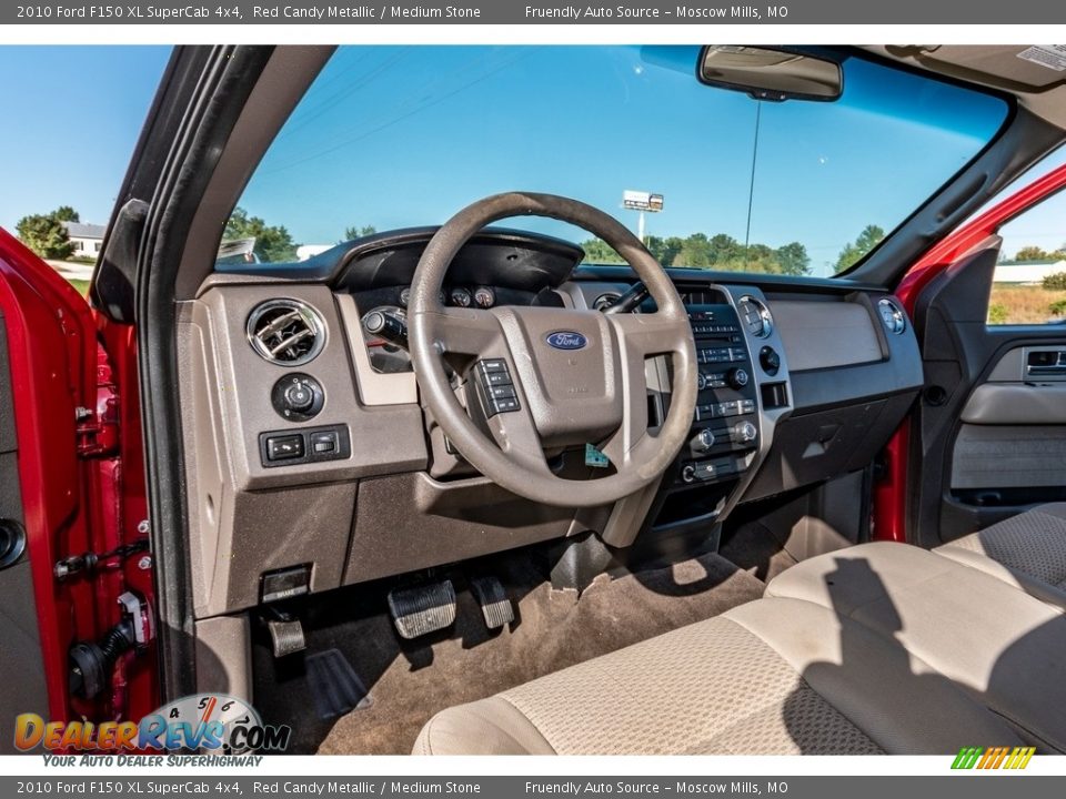 2010 Ford F150 XL SuperCab 4x4 Red Candy Metallic / Medium Stone Photo #20