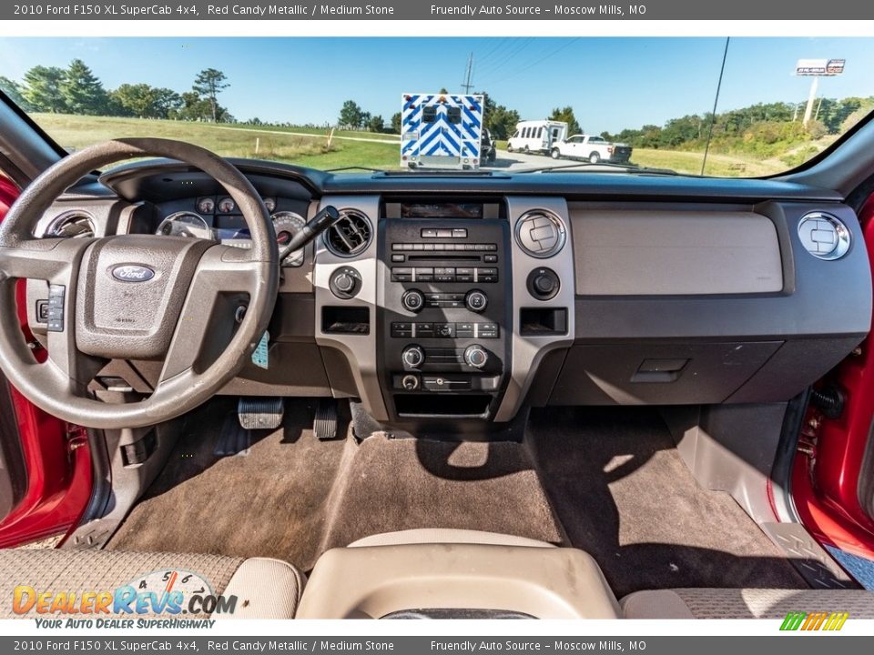 2010 Ford F150 XL SuperCab 4x4 Red Candy Metallic / Medium Stone Photo #31