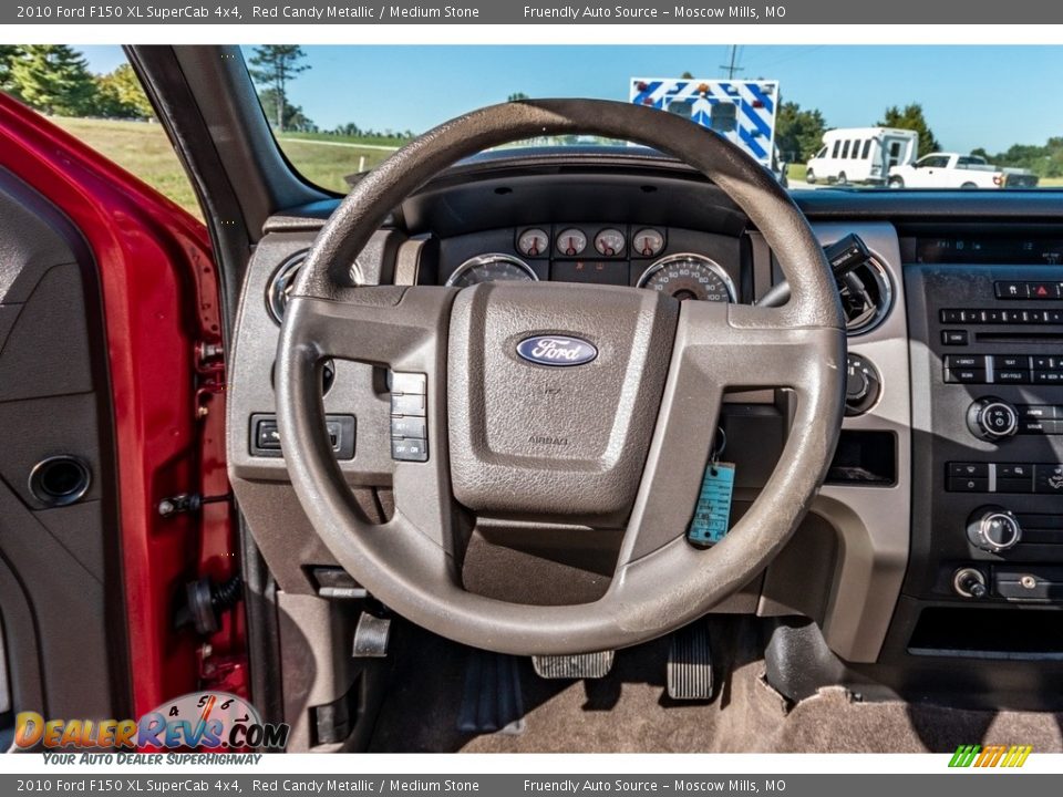 2010 Ford F150 XL SuperCab 4x4 Red Candy Metallic / Medium Stone Photo #33
