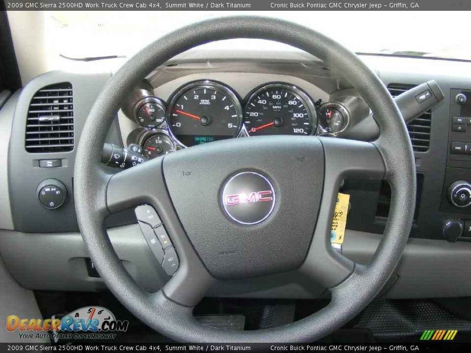 2009 GMC Sierra 2500HD Work Truck Crew Cab 4x4 Summit White / Dark Titanium Photo #28
