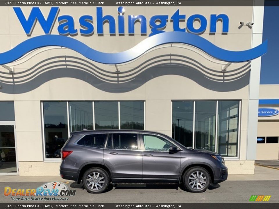 2020 Honda Pilot EX-L AWD Modern Steel Metallic / Black Photo #1