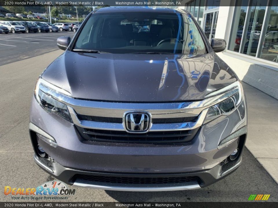 2020 Honda Pilot EX-L AWD Modern Steel Metallic / Black Photo #3