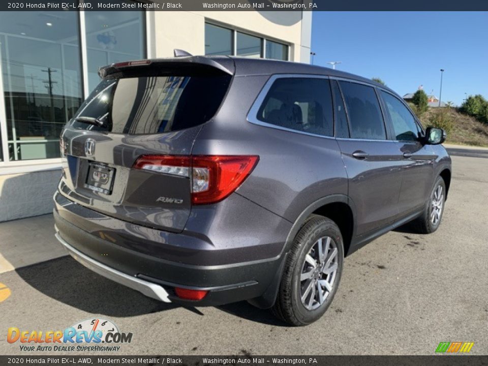 2020 Honda Pilot EX-L AWD Modern Steel Metallic / Black Photo #7